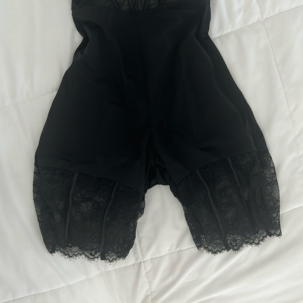 Sexy black lace romper